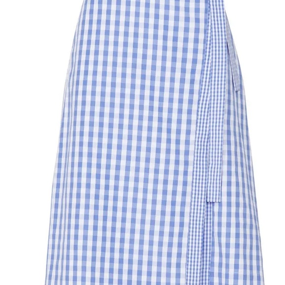 Thakoon x RTR 
Gingham Wrap Midi Skirt Blue Gingham Women's Skirt - Picture 5 of 12